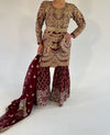 ELAYA-NUR maroon and gold style