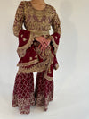 ELAYA-NUR maroon and gold style